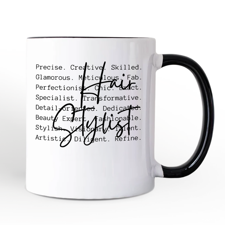 Hair Stylist Definition Personalized Mug, Beauty Salon Appreciation Words Gift with Custom Name
