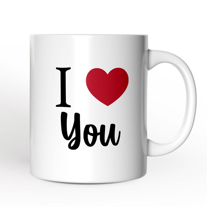 I Love You Personalized Mug, Romantic I Heart You Gift With Custom Name Personalized Ceramic Mug OrnamentallyYou 12oz Mug Non-Custom 