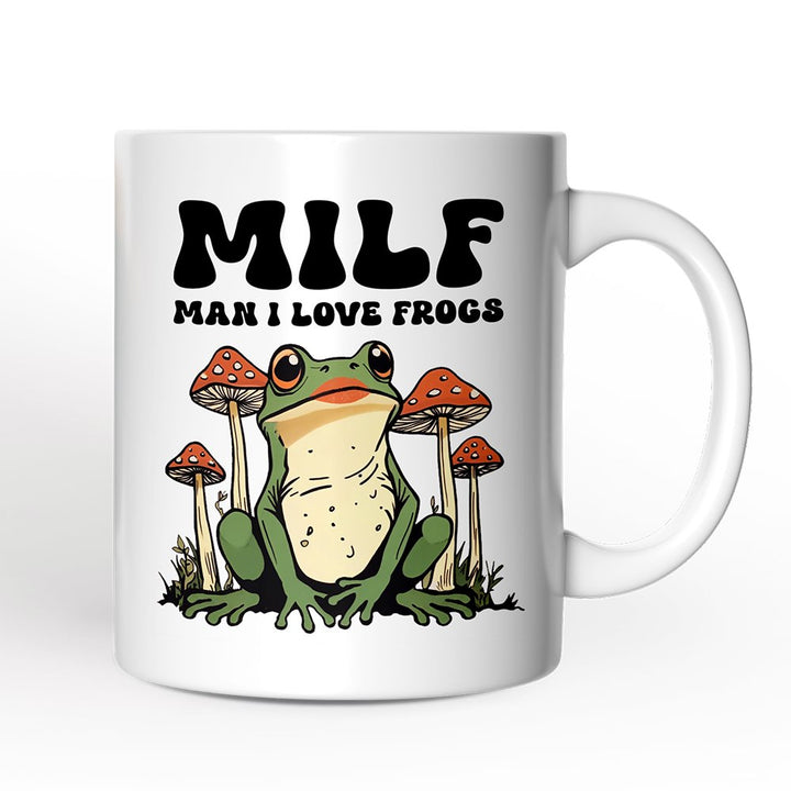 Man I Love Frogs Personalized Mug, Mother Gift With Custom Name Personalized Ceramic Mug OrnamentallyYou 12oz Mug Non-Custom 