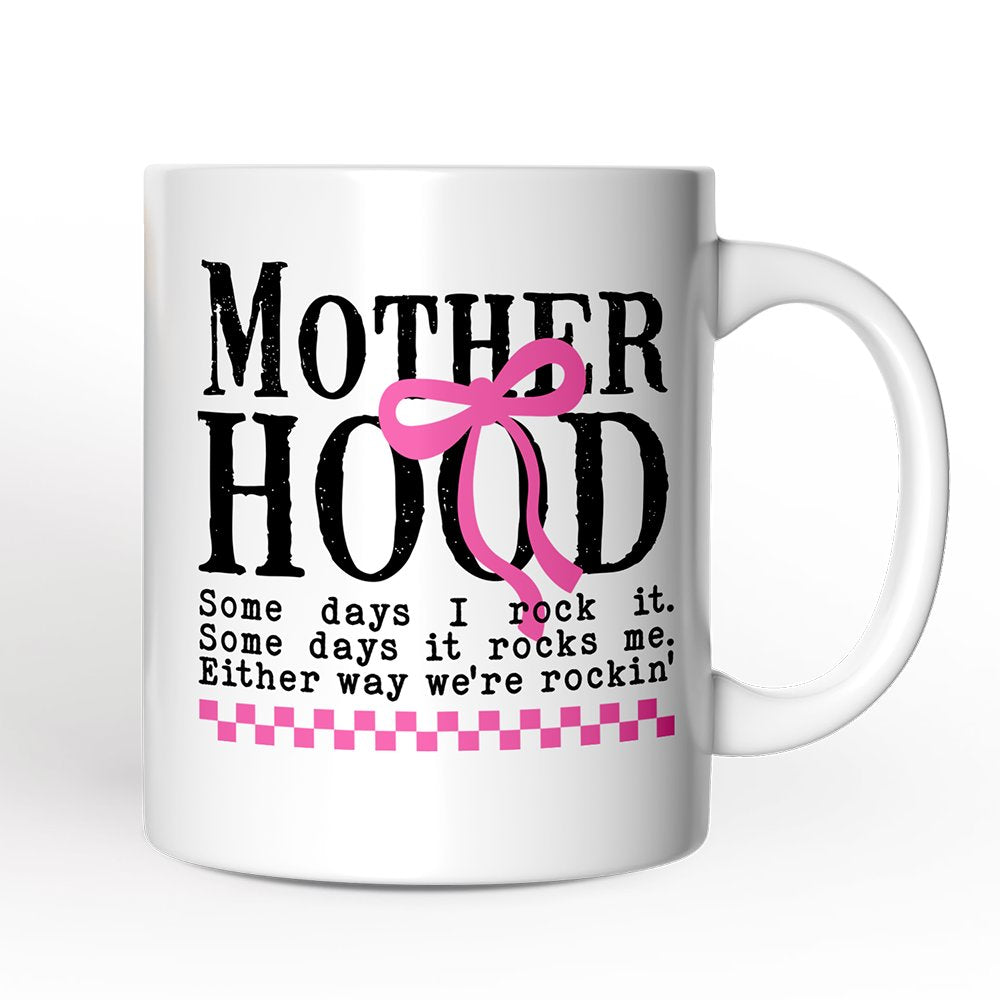 Motherhood Personalized Mug, Mom Gift With Custom Name Personalized Ceramic Mug OrnamentallyYou 12oz Mug Non-Custom 