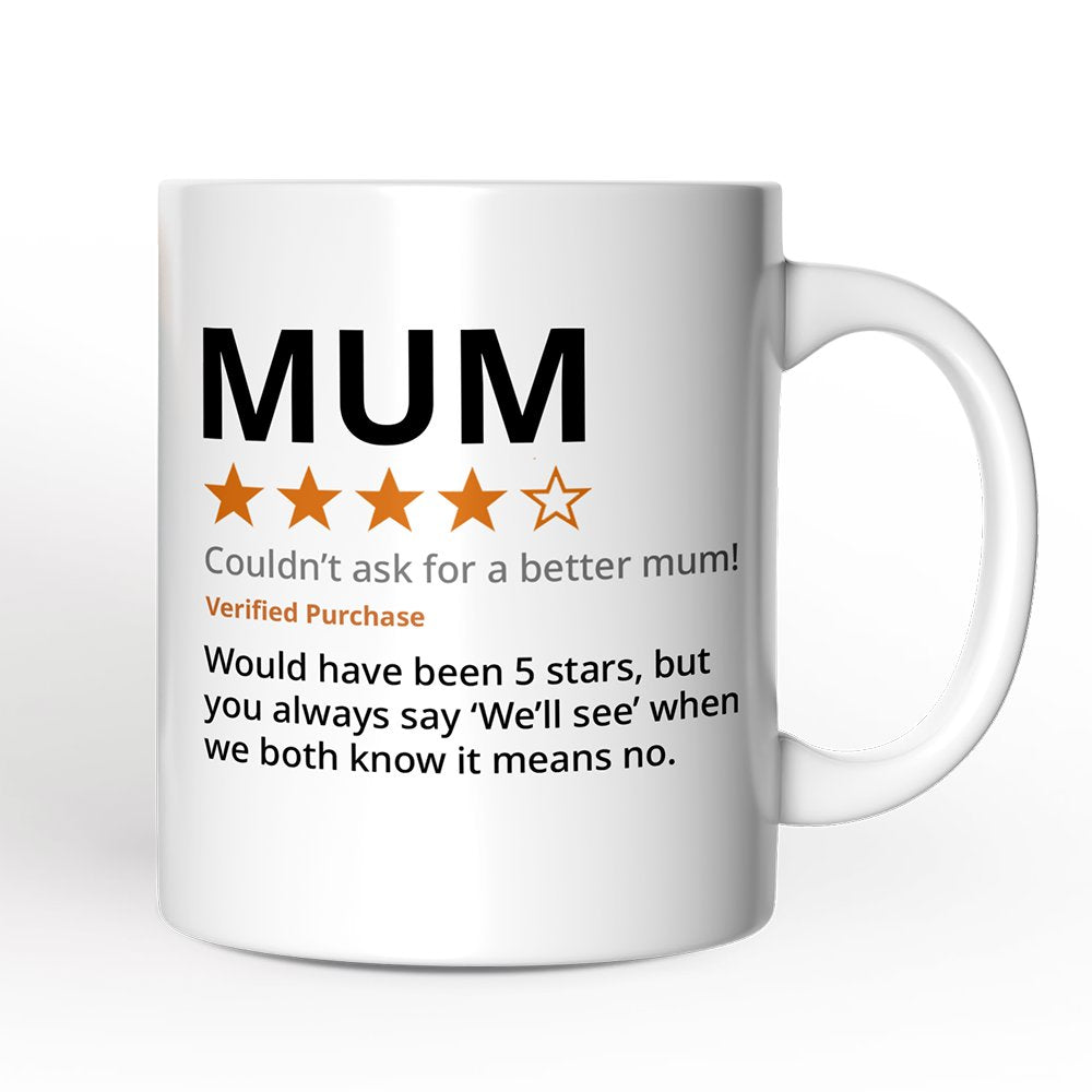 Mum Star Reviewed Personalized Mug, Playful Mother Gift With Custom Name Personalized Ceramic Mug OrnamentallyYou 12oz Mug Non-Custom 