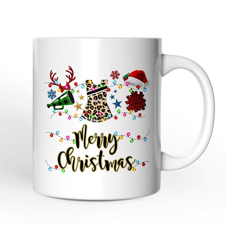 Personalized Mug Cheerleader Buffalo Plaid Christmas, Cheer Mom Gift Personalized Ceramic Mug OrnamentallyYou 
