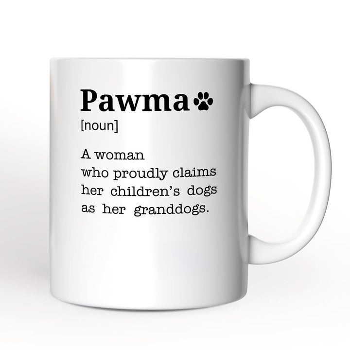 Personalized Pawma Definition Mug, Funny Dog Lovers Mom Gift with Custom Name Personalized Ceramic Mug OrnamentallyYou 