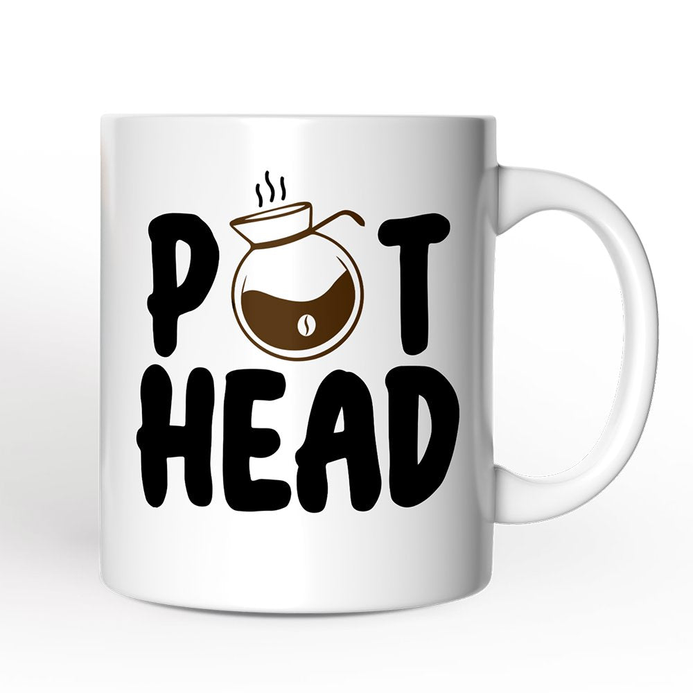Pot Head Personalized Mug, Funny Coffee Lover Gift With Custom Name Personalized Ceramic Mug OrnamentallyYou 12oz Mug Non-Custom 