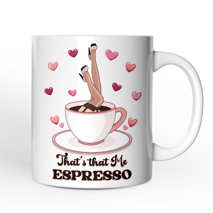 That’s That Me Expresso Vibe Personalized Mug, Retro Girls Valentine and Galentine Gift With Custom Name Personalized Ceramic Mug OrnamentallyYou 12oz Mug Non-Custom 