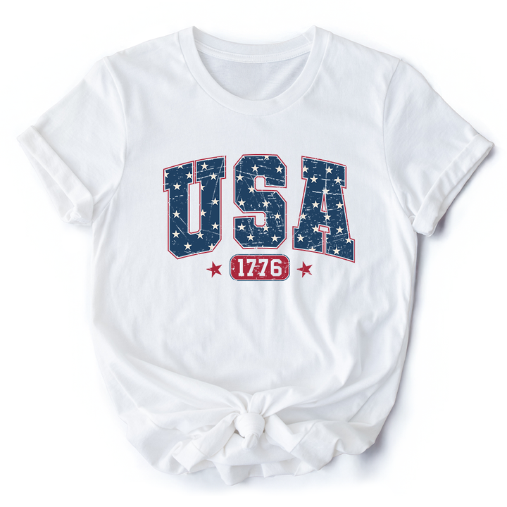 USA 1776 Stars T-Shirt, Bold Patriotic Tee for Independence Day