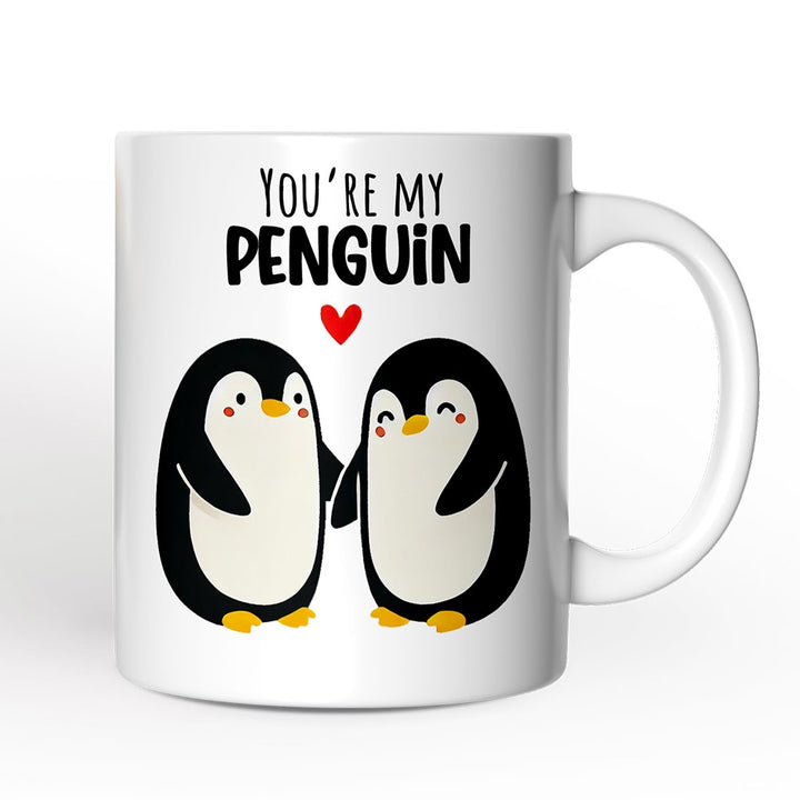 You're my Penguin Personalized Mug for Couple, Mate for Life Adorable Penguin Lover Gift With Custom Names Personalized Ceramic Mug OrnamentallyYou 12oz Mug Non-Custom 