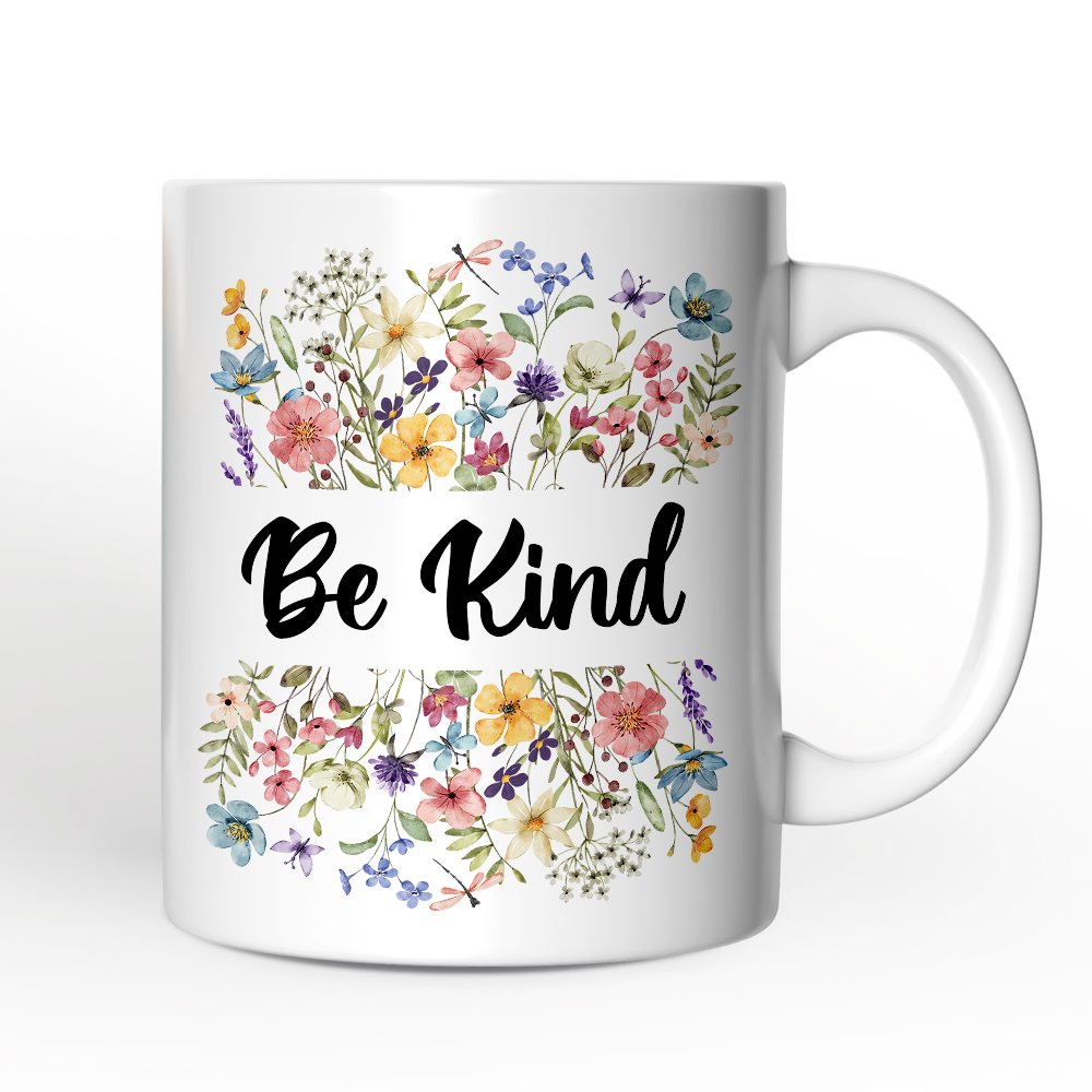 Wildflowers Personalized Mug, Flowers Custom Gift with Name for Women Personalized Ceramic Mug OrnamentallyYou 12oz Mug Non-Custom 