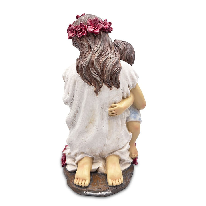 (Pre-Order) A Mother’s Embrace Figurine, 8" Child and Mom Heartwarming Tabletop Statue Decoration Resin Statues OrnamentallyYou 