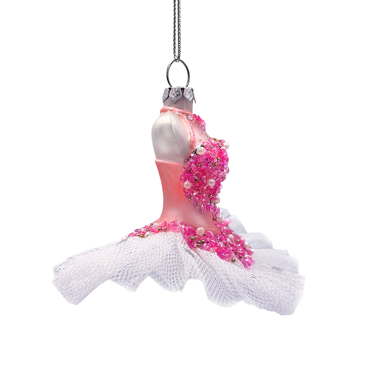 (Pre-Order) Classic Ballerina Dress Handcrafted Glass Ornament, Ballet Dancer Gift