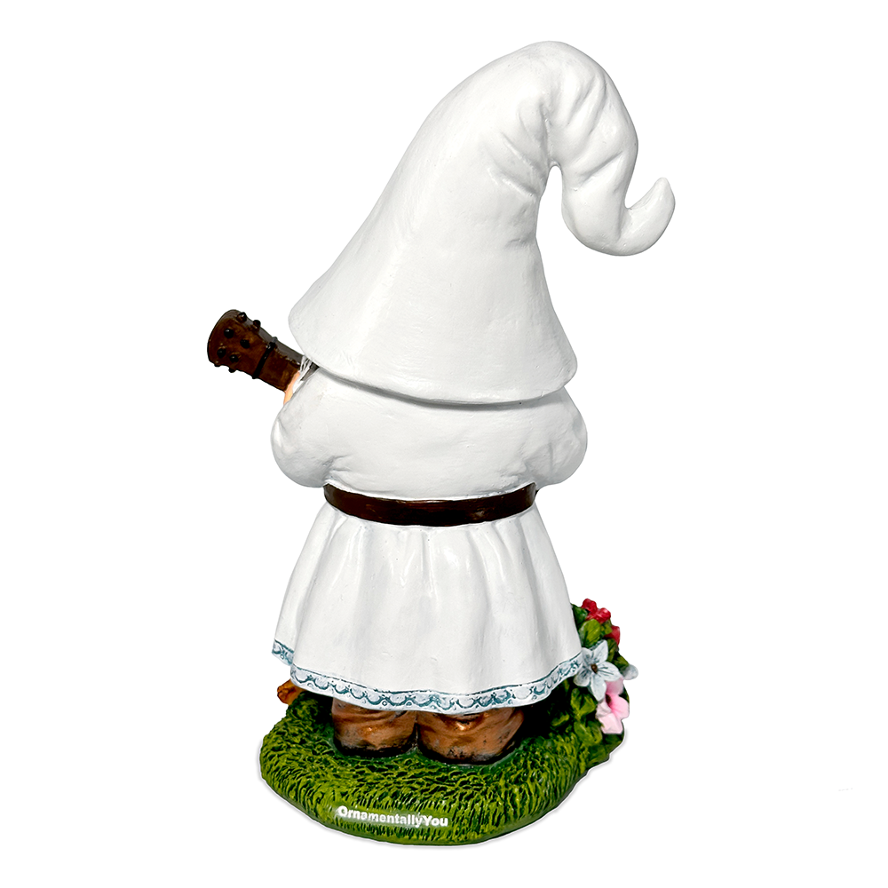 Elegant Serenader Garden Statue, 8" Romantic Musician Figurine Outdoor Decor