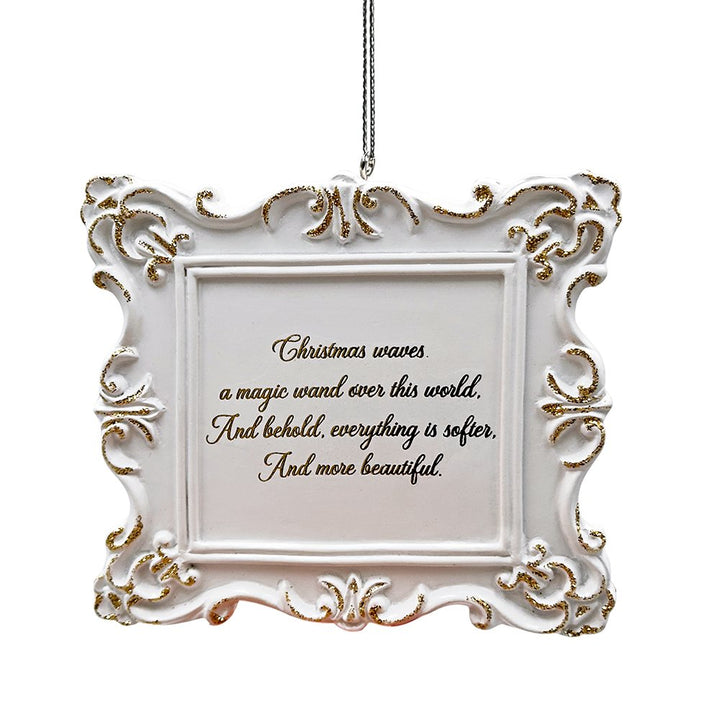 Elegant Winter Cottage Portrait Christmas Ornament, Artistic Painting Tree Decor Resin Ornaments OrnamentallyYou 