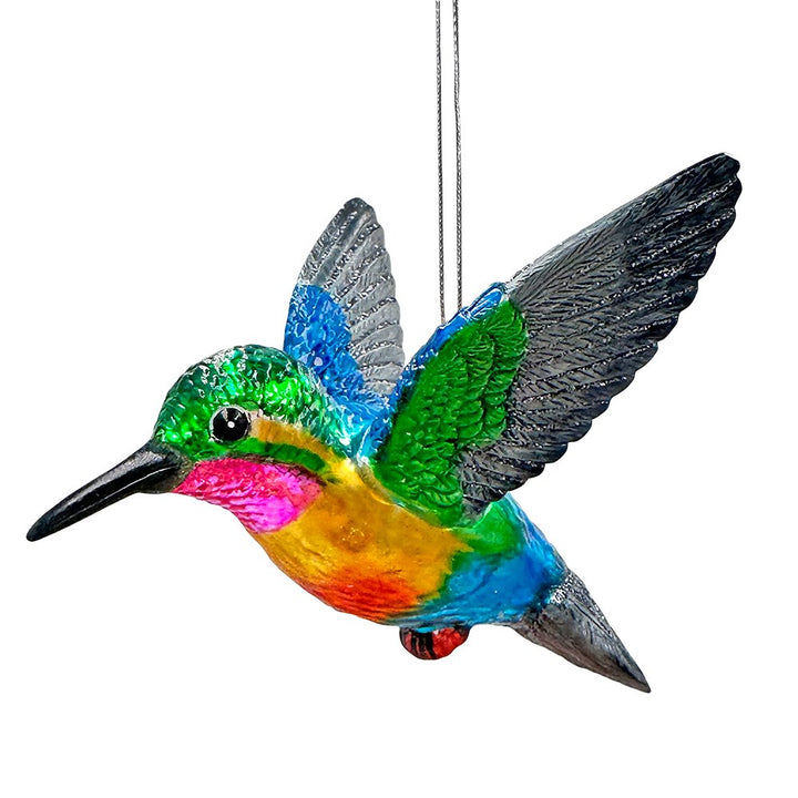 (Pre-Order) Graceful Hummingbird Iridescent Handcrafted Ornament, Glass Christmas Bird Tree Decoration Glass Ornament OrnamentallyYou 