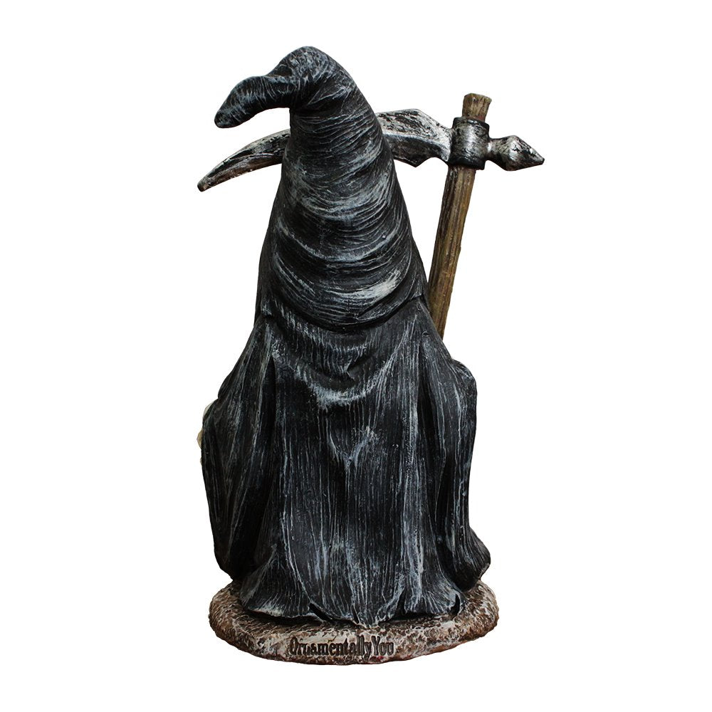 (Pre-Order) Grim Reaper Gnome Figurine 7", Gothic Occult Statue Yard Decoration Resin Statues OrnamentallyYou 