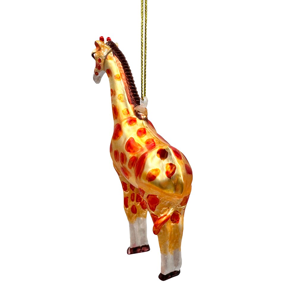 Giraffe Glass Christmas Ornament Glass Ornament OrnamentallyYou 