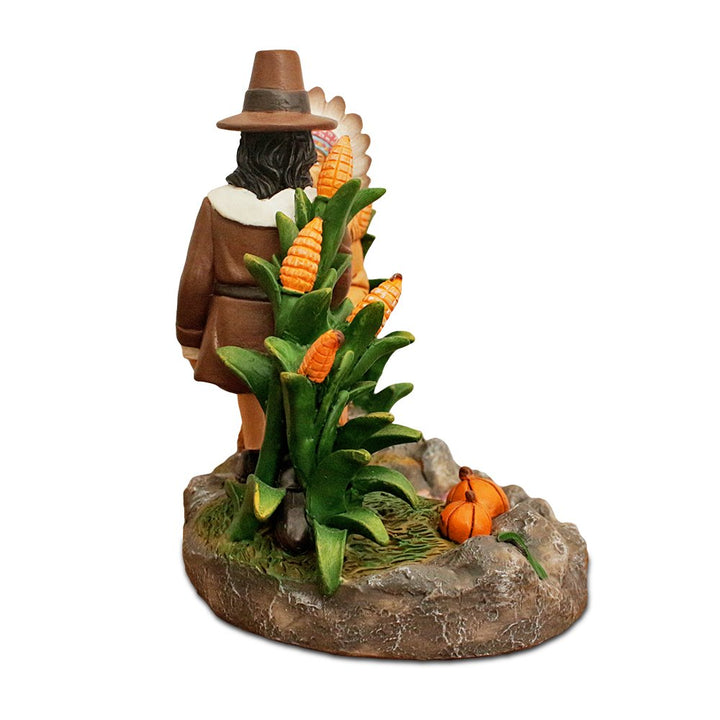 (Pre-Order) Harvest Harmony Kinship Between Native Americans and Pilgrims Figurine, 6" Fall Decor and Thanksgiving Statue Resin Statues OrnamentallyYou 