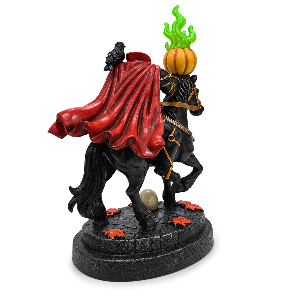 (PRE-ORDER) Headless Horseman Sleepy Hollow LED Lighted Statue, 9" Hauntingly Halloween Decoration Figurines