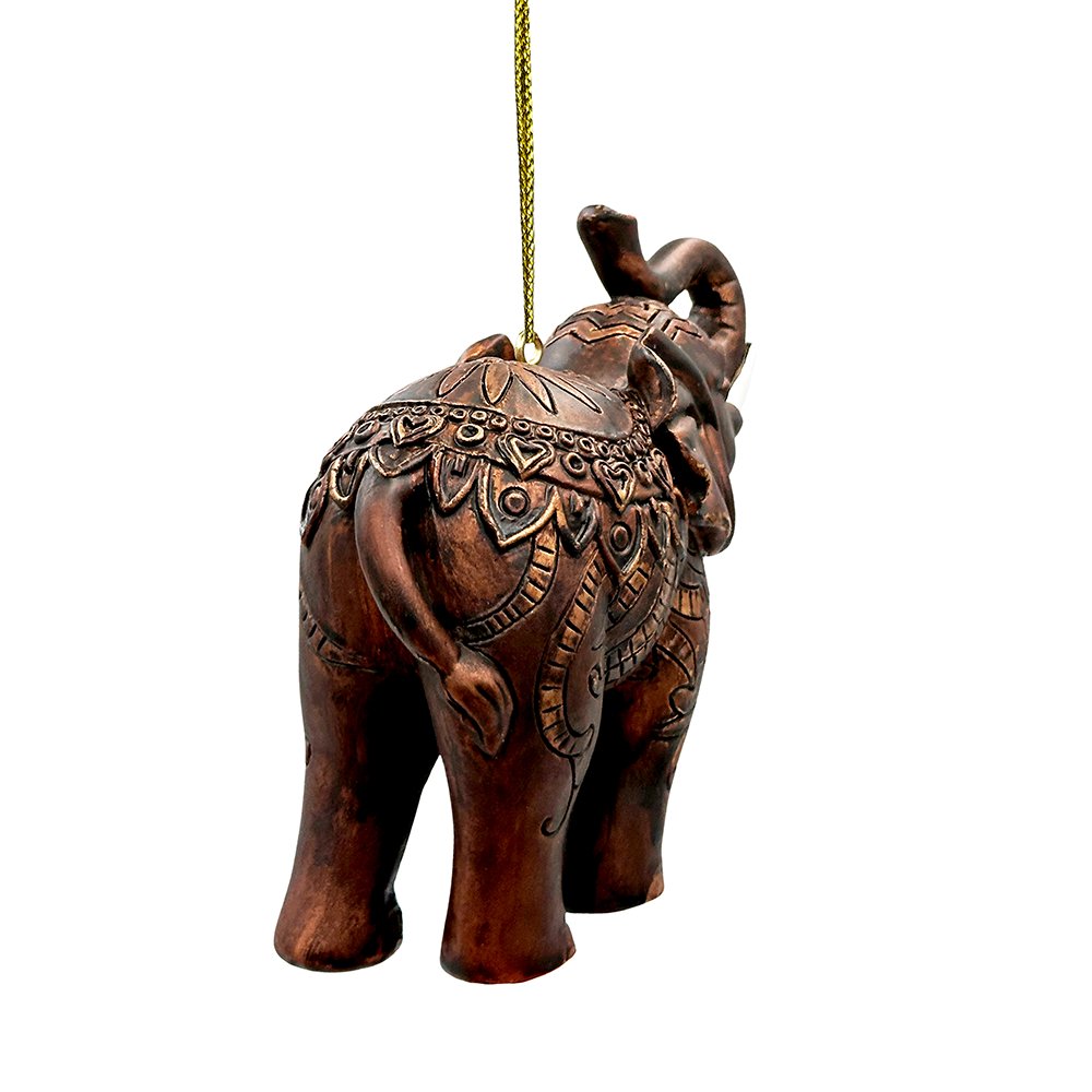Boho Elephant Ornament, Exotic Resin Christmas Tree Decor Resin Ornaments OrnamentallyYou 