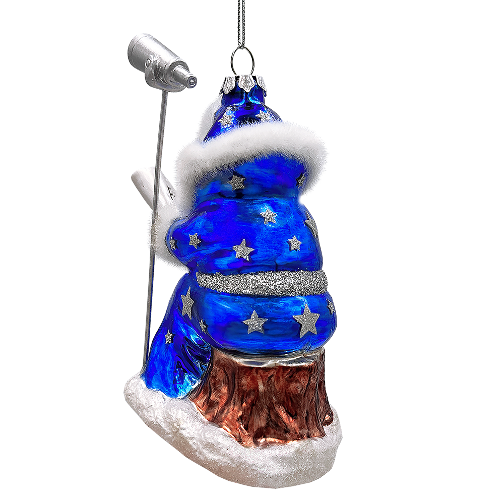 (Pre-Order) Santa the Astronomer Glass Christmas Ornament, Science and Astronomy Themed Holiday Gift
