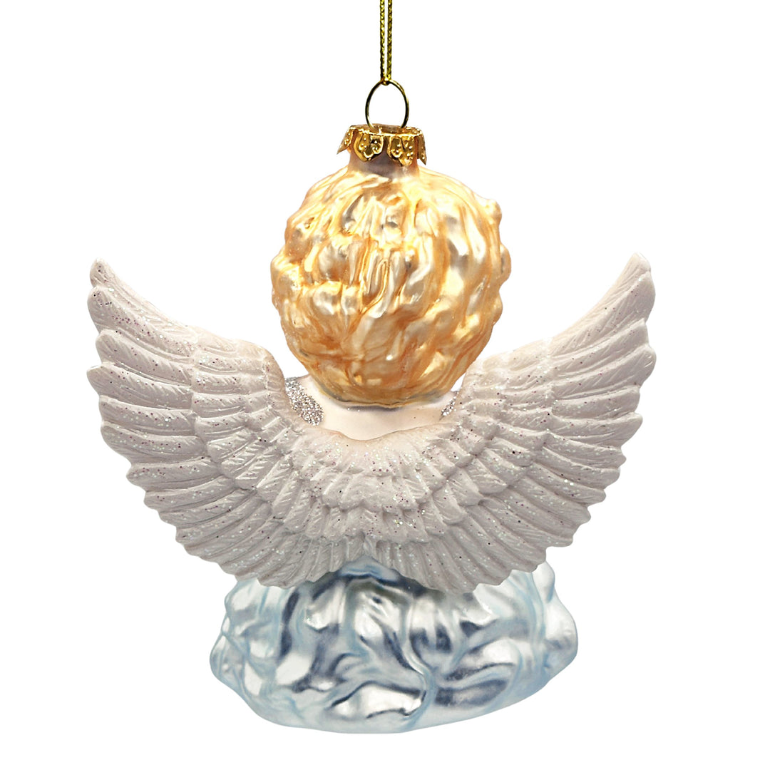 Vintage Angel Handpainted Classic Glass Christmas Ornament, Sentimental Faith Gift Glass Ornament OrnamentallyYou 