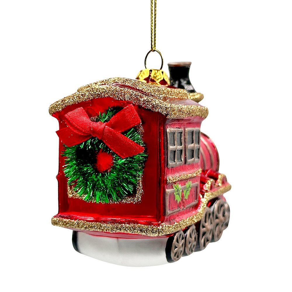 Vintage Holiday Express Train Glass Christmas Ornament Glass Ornament OrnamentallyYou 