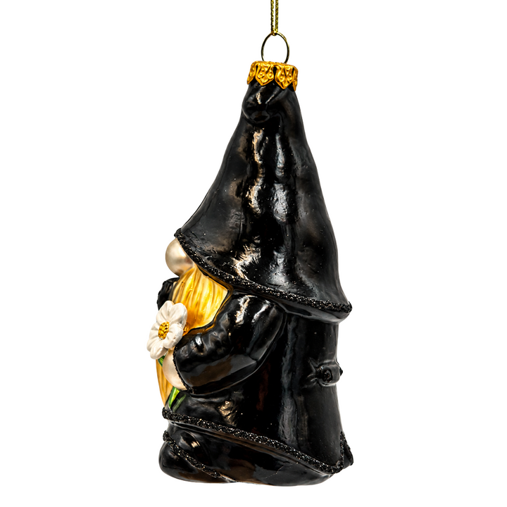 (PRE-ORDER) Wedding Groom Gnome Glass Ornament, Newlywed Husband Gift and Wedding Tree Decor