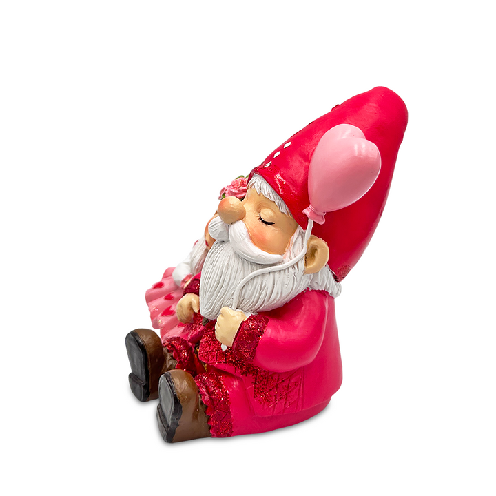 Whimsical Love Story Gnome Couple Small Figurine, 4" Cute and Small Valentine's Day Gift Mini Statue