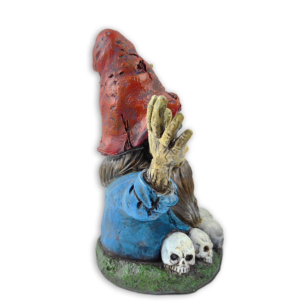 (Pre-Order) Zombie Gnome Garden Statue, 8" Outdoor Halloween Figurine Yard Decoration Resin Statues OrnamentallyYou 