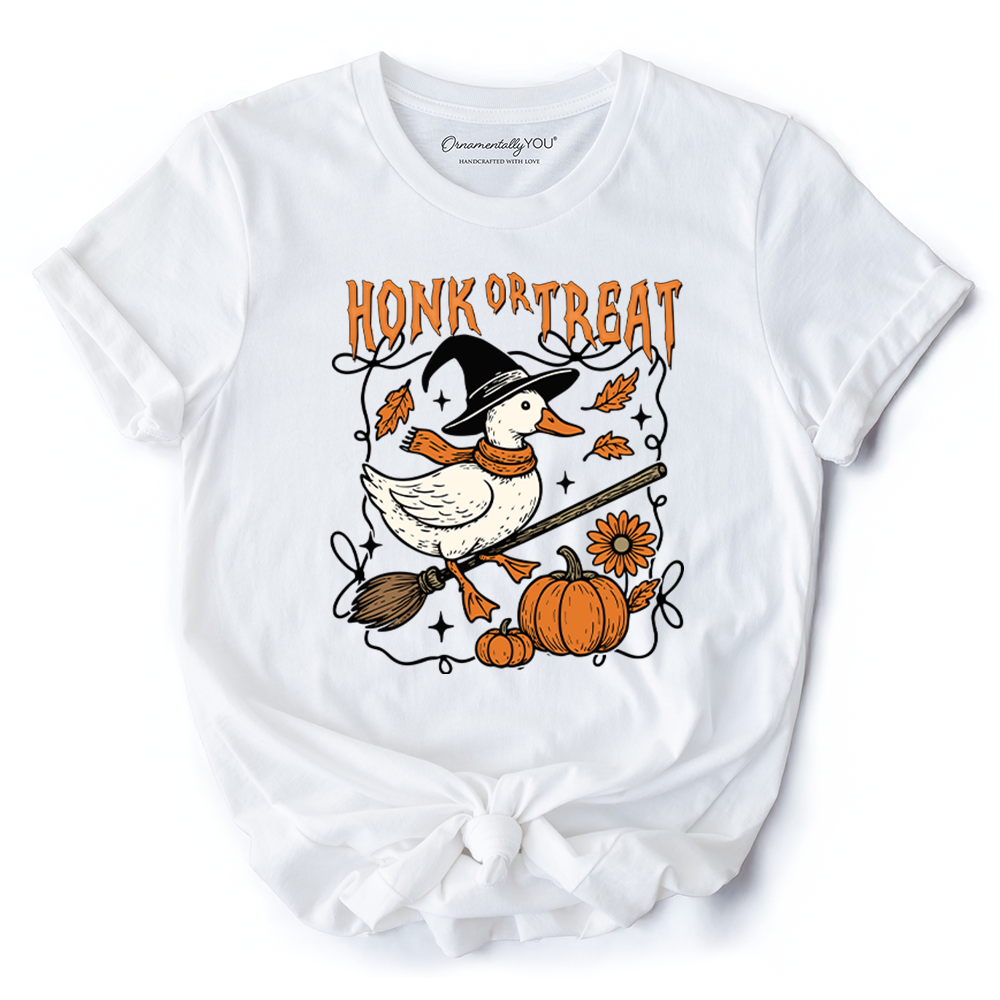 Honk or Treat Goose T-Shirt, Hilarious Halloween Tee for Silly Bird Enthusiasts