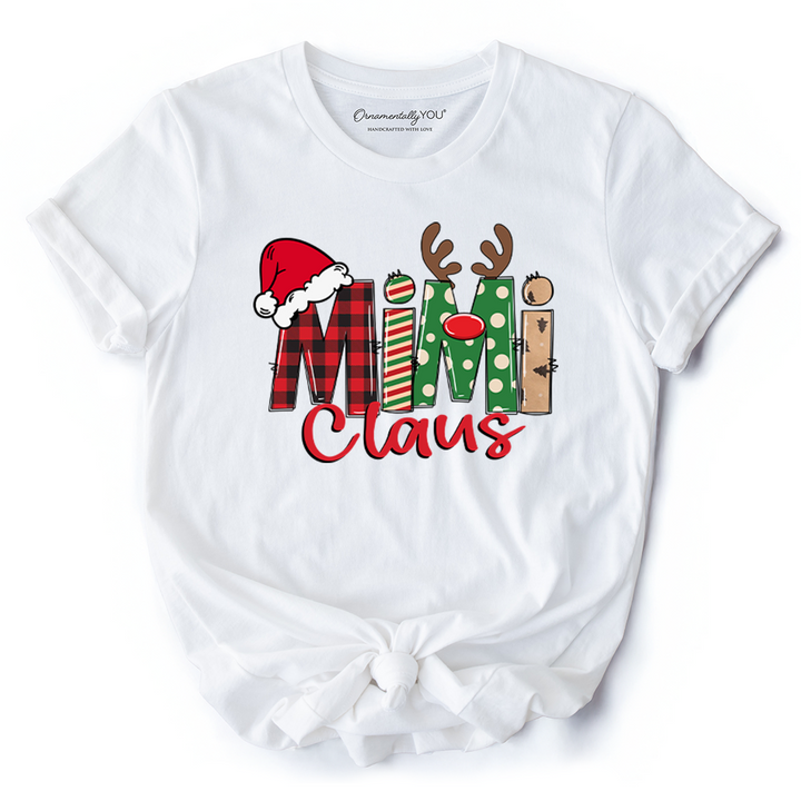 Mimi Claus Retro Christmas T-Shirt, Matching Family Holiday Tee