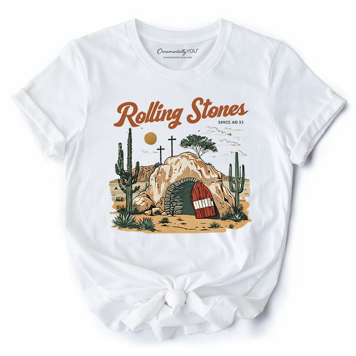 Rolling Stones Christian T-Shirt, He is Risen Easter Tee