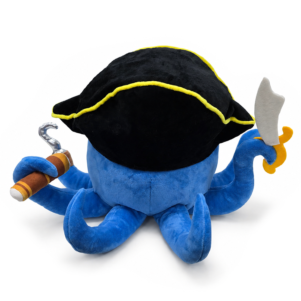 Captain Wavy Jones the Pirate Octopus Plushie, Cute 11" Sea Adventure Stuffed Animal Gift for Boys and Girls