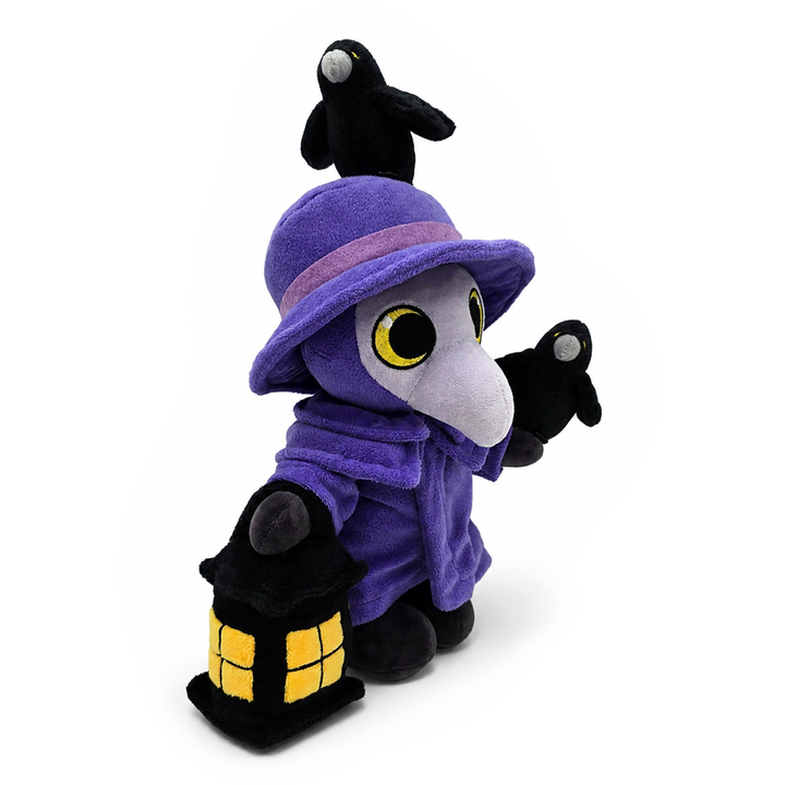 Dr. Crowford Plague Doctor Plush Toy with Ravens and Lantern, 12" Stuffed Toy Gift for Children