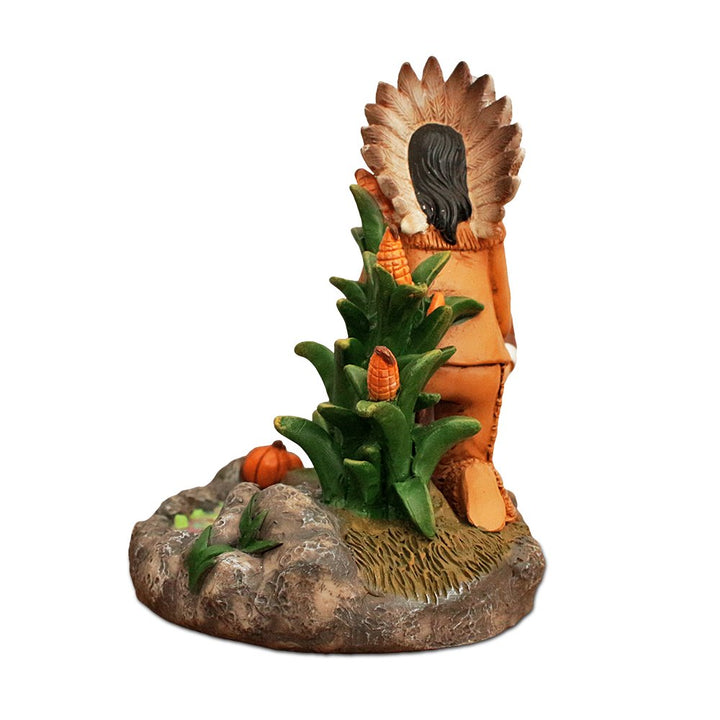 (Pre-Order) Harvest Harmony Kinship Between Native Americans and Pilgrims Figurine, 6" Fall Decor and Thanksgiving Statue Resin Statues OrnamentallyYou 