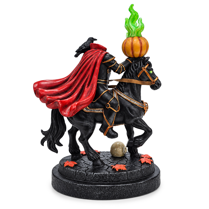 (PRE-ORDER) Headless Horseman Sleepy Hollow LED Lighted Statue, 9" Hauntingly Halloween Decoration Figurines
