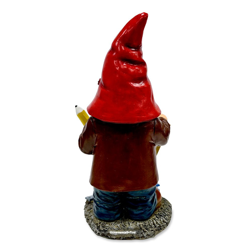 Teacher Gnome Garden Statue, 10" Classroom Dwarf Figurine Appreciation Gift for Teachers Resin Statues OrnamentallyYou 