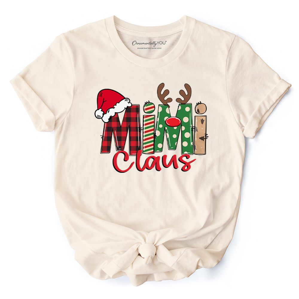 Mimi Claus Retro Christmas T-Shirt, Matching Family Holiday Tee