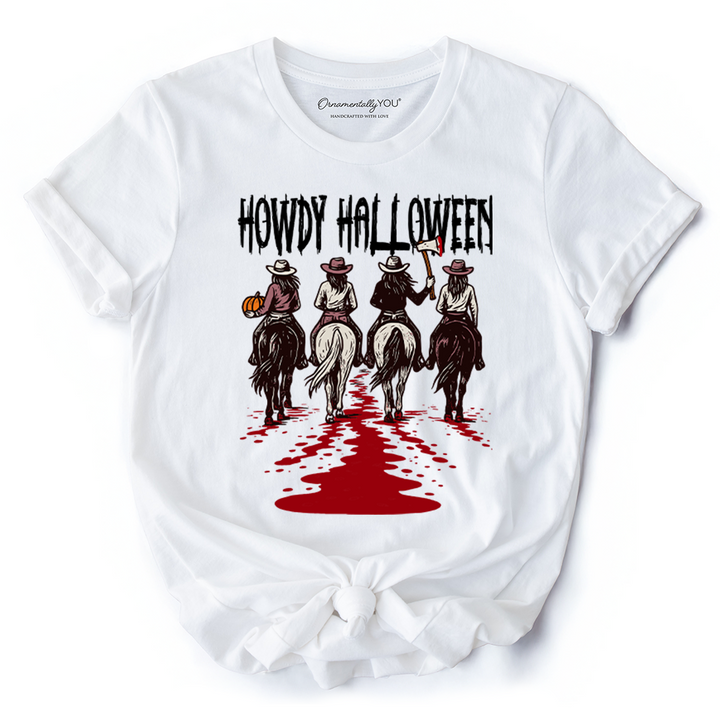 Howdy Halloween Cowgirl Women T-Shirt, Empowered Western Spooky Tee