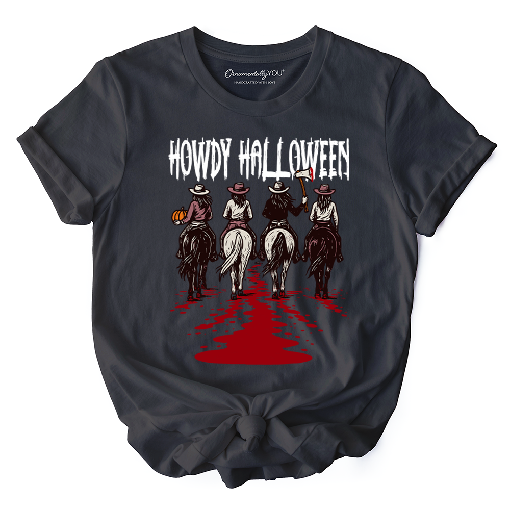 Howdy Halloween Cowgirl Women T-Shirt, Empowered Western Spooky Tee