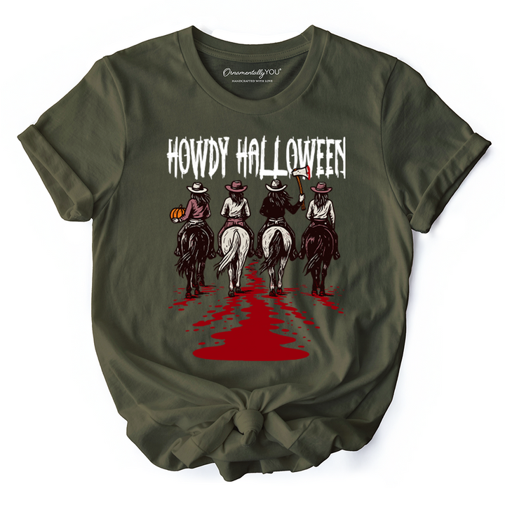 Howdy Halloween Cowgirl Women T-Shirt, Empowered Western Spooky Tee