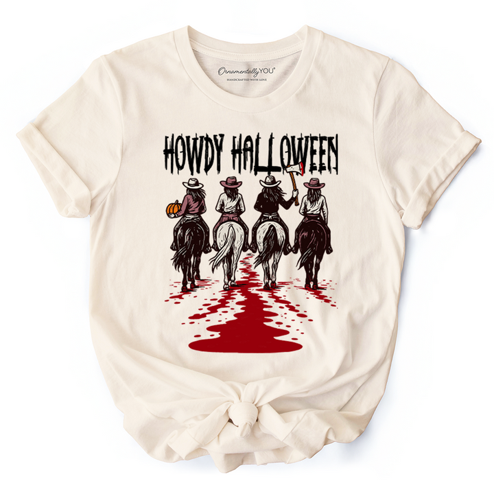 Howdy Halloween Cowgirl Women T-Shirt, Empowered Western Spooky Tee