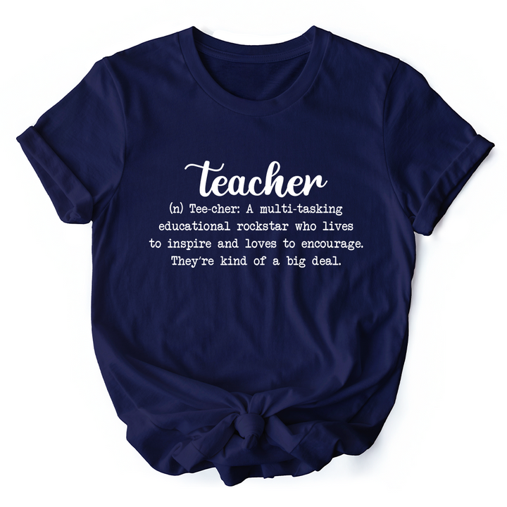Teacher Definition T-Shirt, Inspirational Quote Tee for Educators