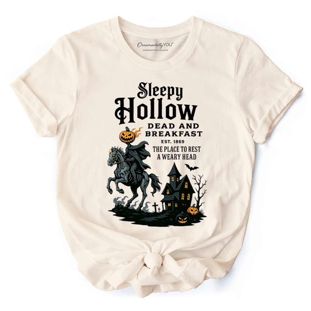 Headless Horseman Sleepy Hollow Halloween T-Shirt, Dead and Breakfast Retro Tee