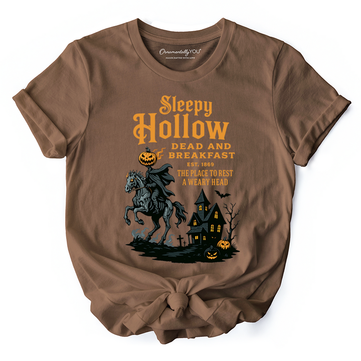 Headless Horseman Sleepy Hollow Halloween T-Shirt, Dead and Breakfast Retro Tee