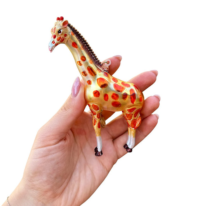 Giraffe Glass Christmas Ornament Glass Ornament OrnamentallyYou 