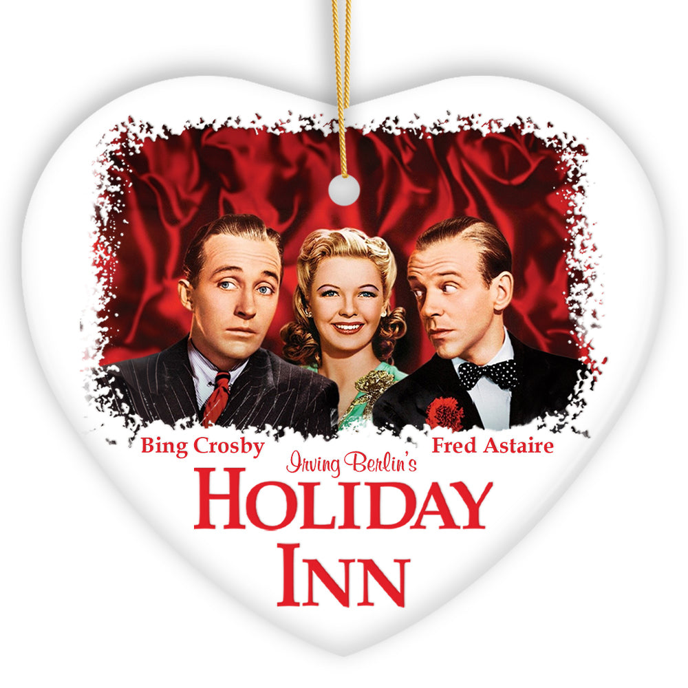 Holiday Inn Christmas Ornament, 1942 Classic Movie Gift and Tree Decor Ceramic Ornament OrnamentallyYou Heart 