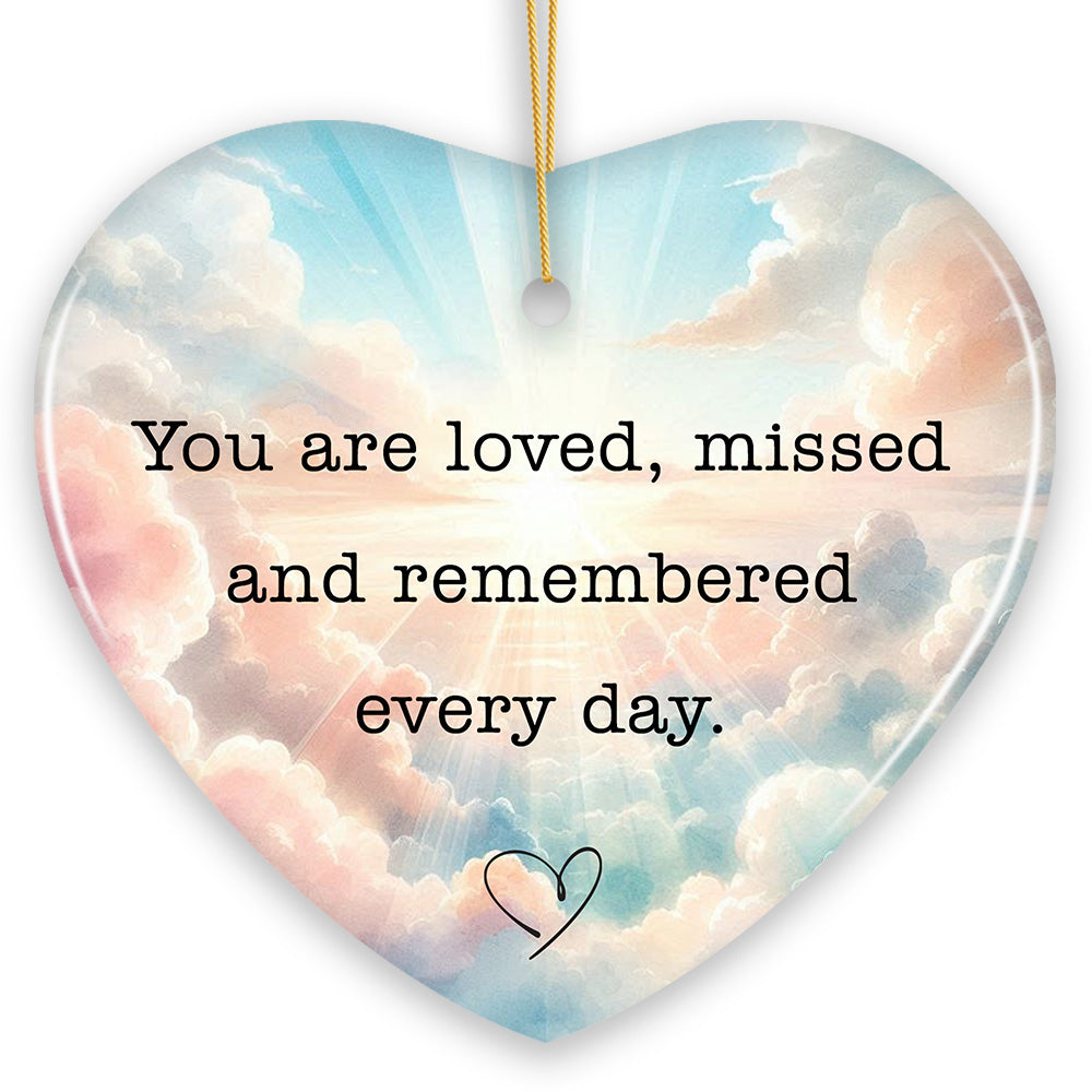 Loved, Missed, Remembered Every Day Ornament, Heartfelt Christmas Remembrance Keepsake