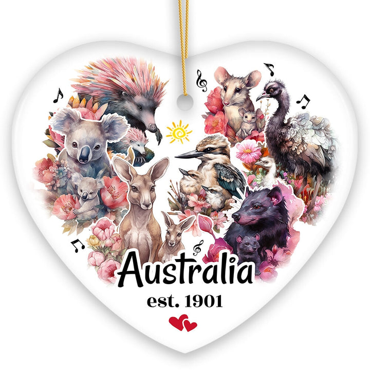 Artistic and Colorful Australian Wildlife Ornament, Christmas Gift for Animal Lovers Ceramic Ornament OrnamentallyYou 