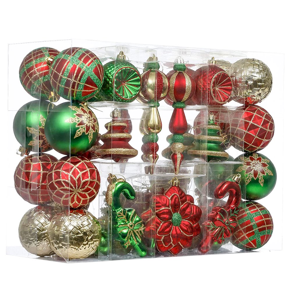 Christmas Sensation Mega Holiday Ornament Set, 108 Unique Baubles, Trees, Candycanes, and Snowflakes Ornament Bundle OrnamentallyYou 