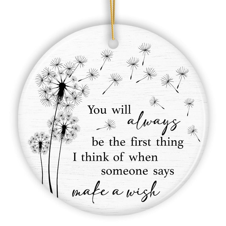 Forever First in My Wishes Ornament, Gift for Emotional Reminder of Special Memories Ceramic Ornament OrnamentallyYou 